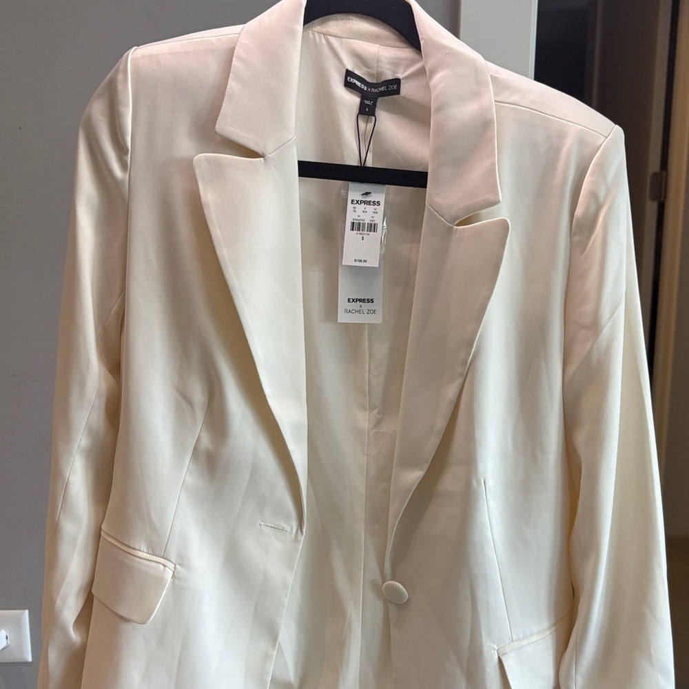 Rachel Zoe Express Ivory Tuxedo Blazer